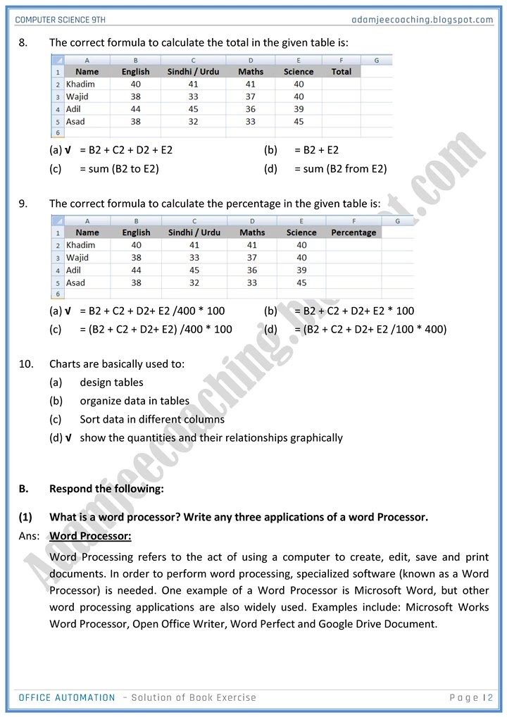 office-automation-solution-of-book-exercise-computer-science-9th