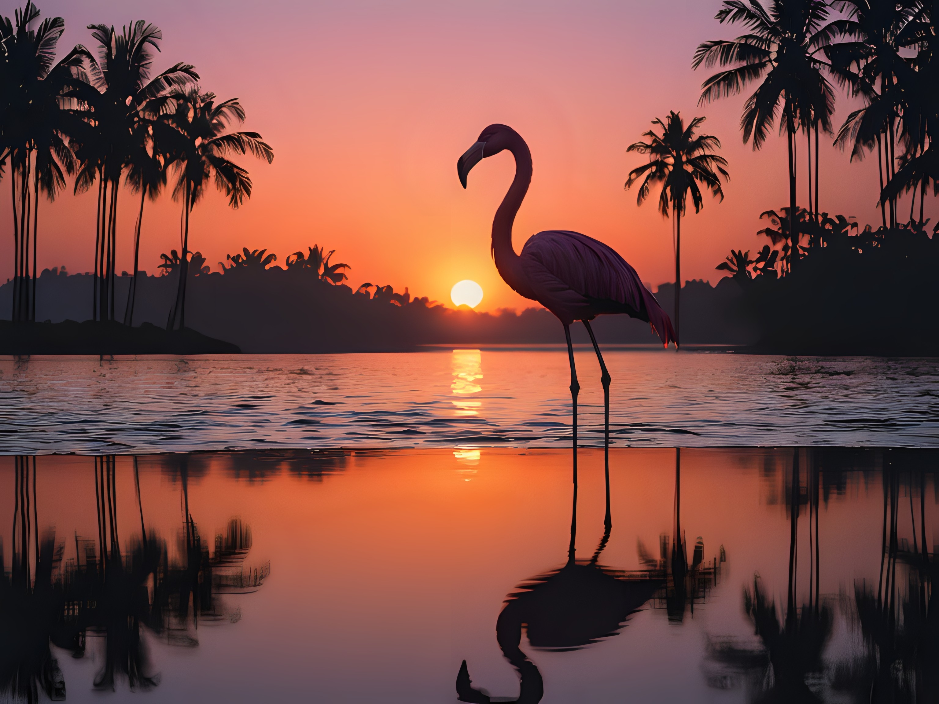 Flamingo bird stunning image