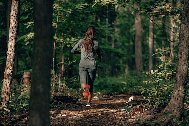 Outdoor training woman