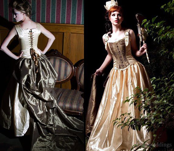 Custom Victorian Steampunk Bridal Gown Gallery