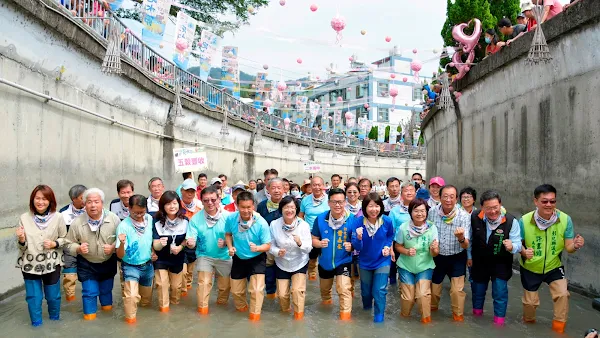 二水跑水節林先生廟揭幕 八堡圳水道跑引水祈福納財