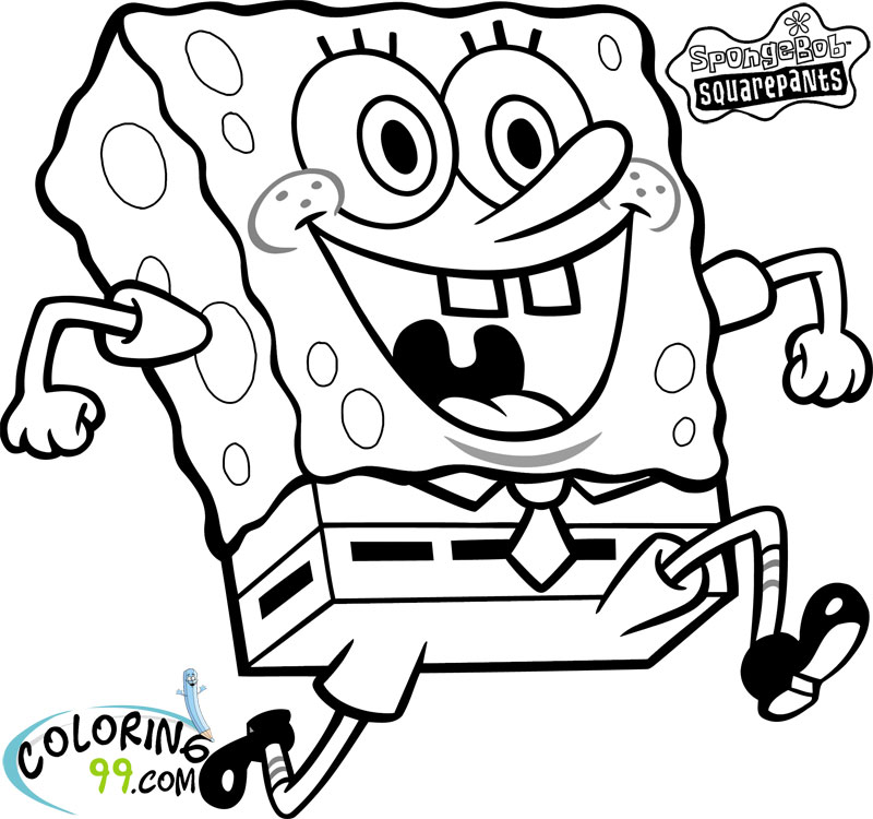 Sponge Bob Coloring Page 1