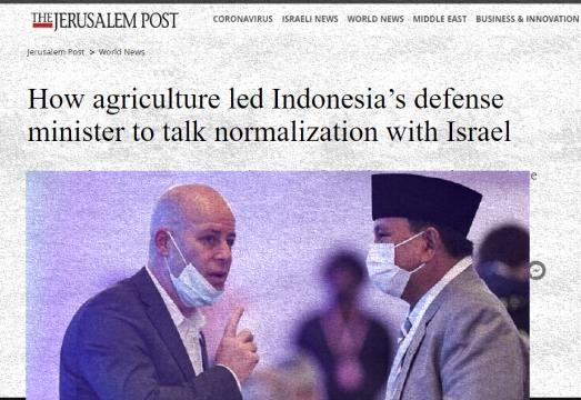 The Jerusalem Post Ungkap Prabowo Jalin Kerja Sama Pertanian Dengan Israel
