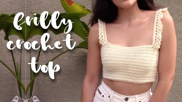 Hermoso Top con Volantes a Crochet