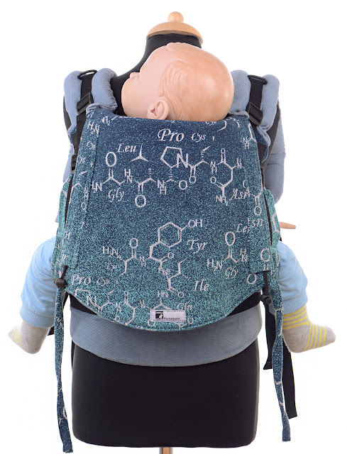 Huckepack Full Buckle Tragehilfe, genäht aus Natibaby Tragetuch, Sonderanfertigung mit extra dicken Schulterträgern.