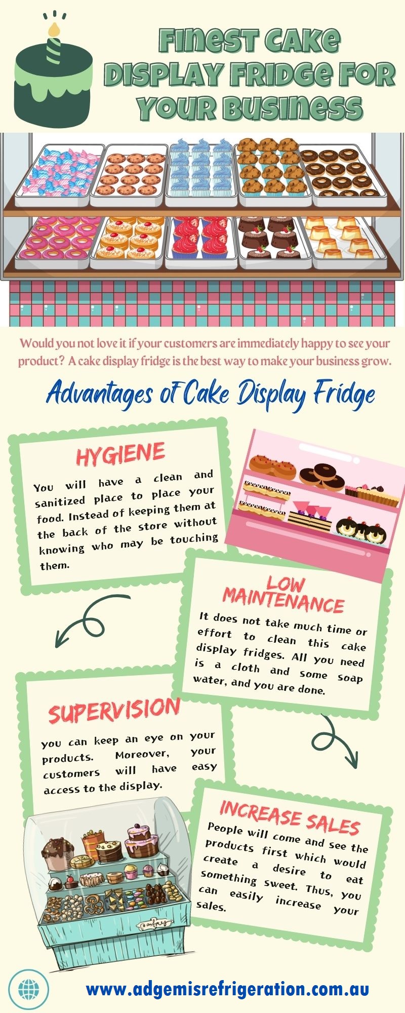 Cake Display Fridge