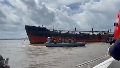 800, 000 litre capacity vessel with stolen crude oil intercepted by private security contractors