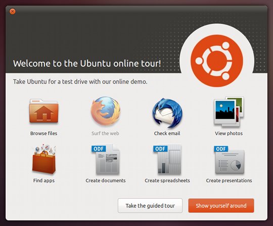 Ubuntu Tour (online demo)