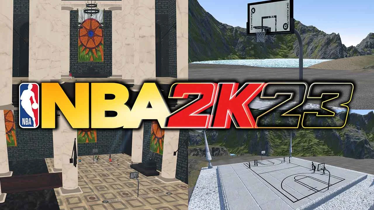 NBA 2K23 Blacktop Iron Throne Room Court