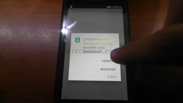 Permisos Android 6 sms backup and restore