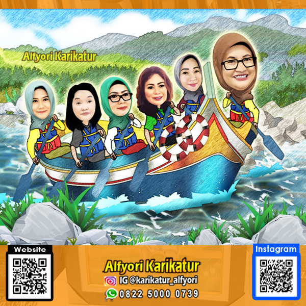 Arung Jeram Karikatur