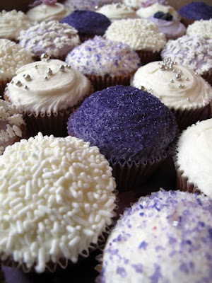  purple cupcakes we did for Gill's wedding I don't know about you 