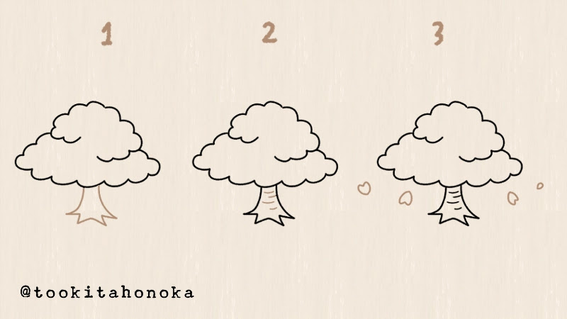 桜の木のイラストの簡単かわいい描き方 4月の春の花 手書き ボールペン 手帳用 How To Draw Easy Cherryblossom Tree 遠北ほのかのイラストサイト 桜の木のイラストの簡単かわいい描き方 4月の春の花 手書き ボールペン 手帳用 How To Draw Easy Cherryblossom Tree 遠北ほのかのイラストサイト