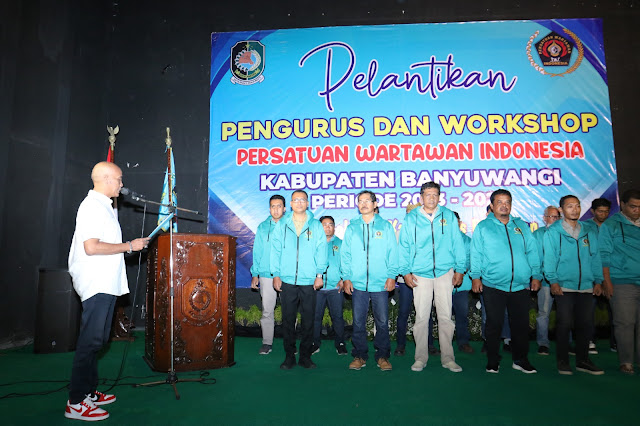 Kepengurusan Persatuan Wartawan Indonesia (PWI) Kabupaten Banyuwangi Periode 2023 - 2026 resmi dilantik