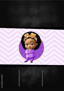 The Boss Baby Girl Afro: Free Printable Invitations.