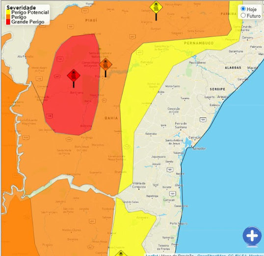 Barreiras: Incêndio atinge vegetação nativa na Serra da Bandeira; umidade do ar é menor que 12%, alerta Inmet