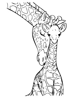 Mom And Baby Giraffe Coloring Pages For Print