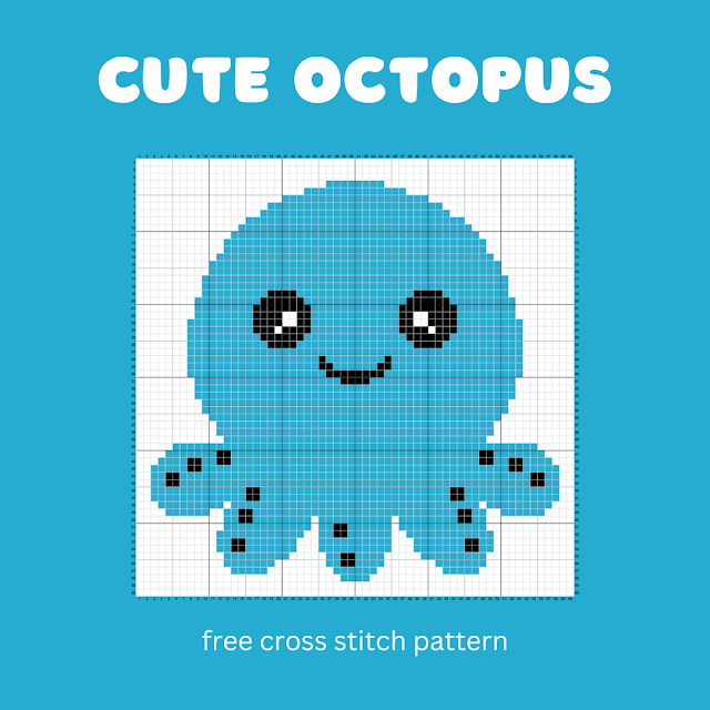 Cute Octopus - free cross stitch pattern