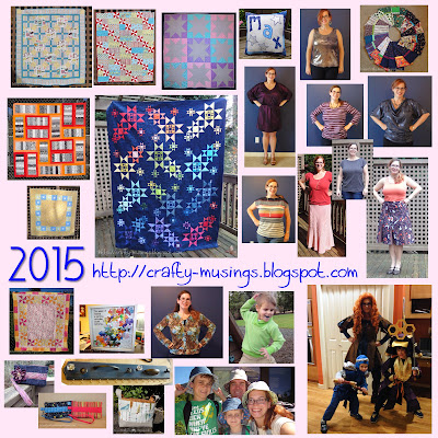 Collage of Crafty Musings 2015 finished projects