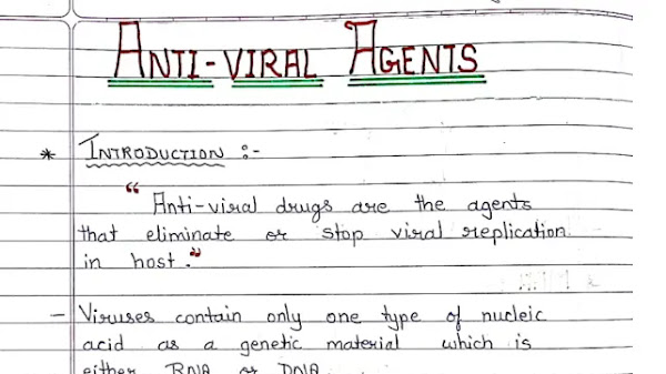 Antiviral agents (Unit:- 3):- Hand written notes
