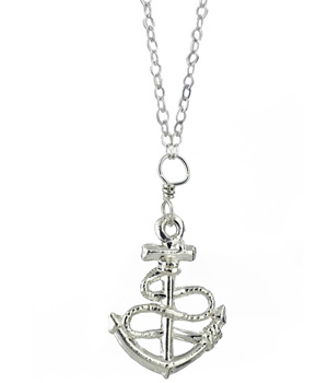 Navy Anchor Necklace