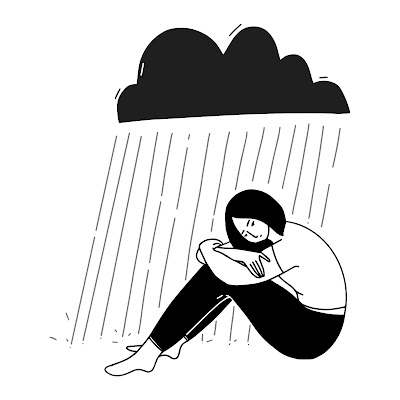 225 Pencil Sketch & Cartoon Images of Depressed Men & Women
