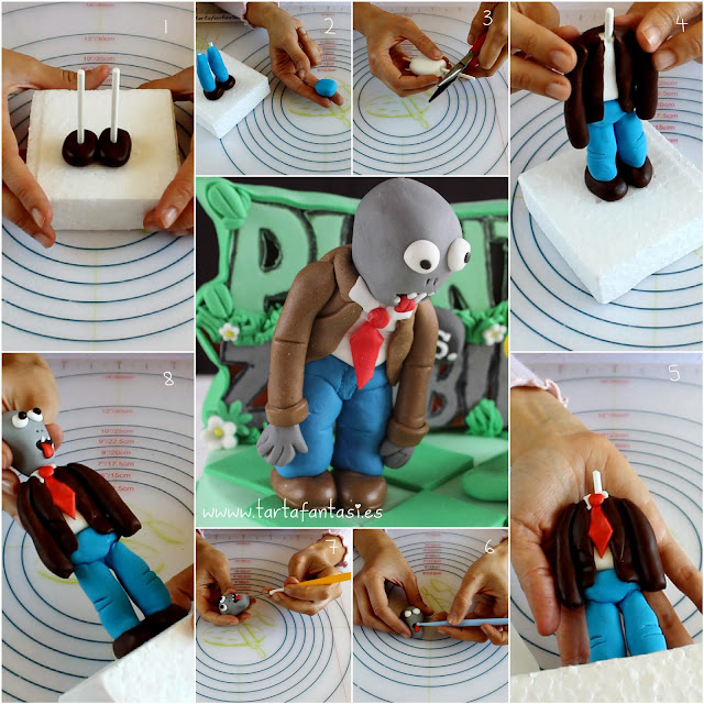 Paso a Paso zombie con fondant