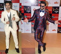 Varun Dhawan and Ranveer Singh at the Red Carpet of Zee Awards 2017i ~  Exclusive Galleries 004.jpg