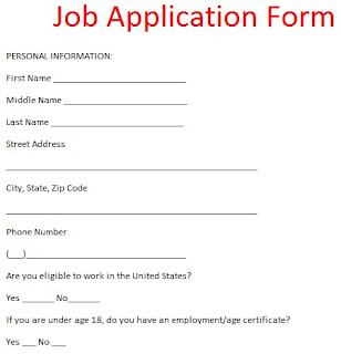 job application form example | job application form picture | job application form format