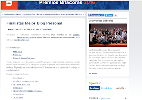 Finalistas mejor blog personal - Bitacoras 2013