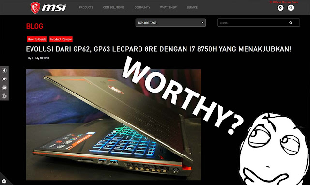 MSI GP63 Leopard 8RE, laptop rasa PC gaming!