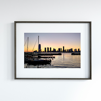 Hudson River sunset framed printable wall decor