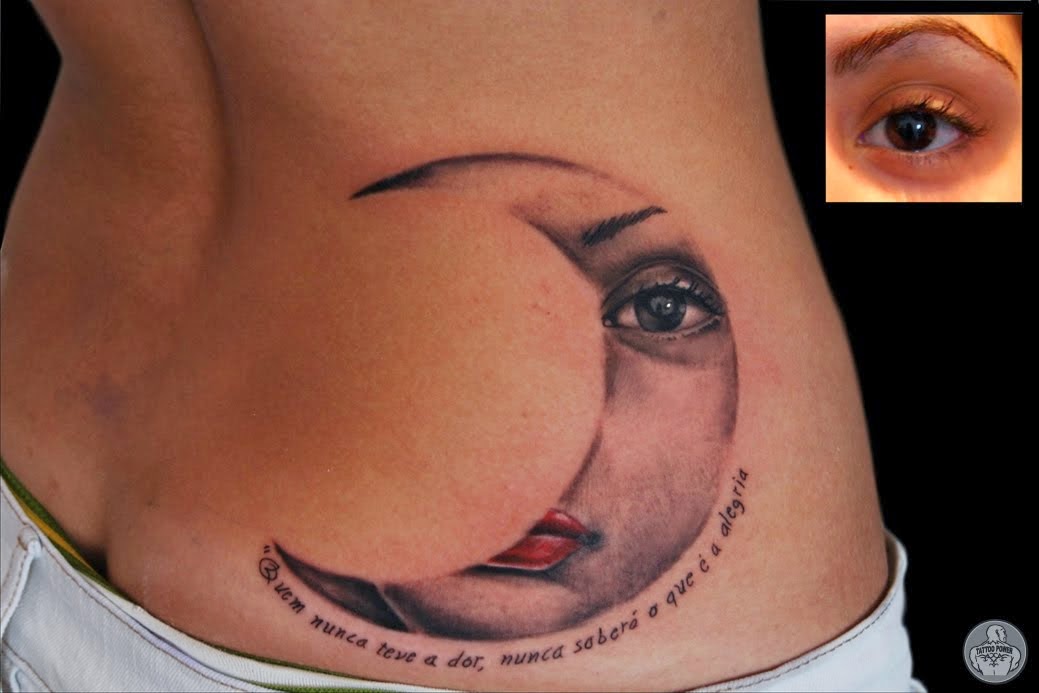 Lua com olho na bunda feminina