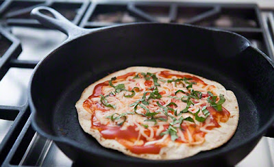 Skillet Tortilla Pizza