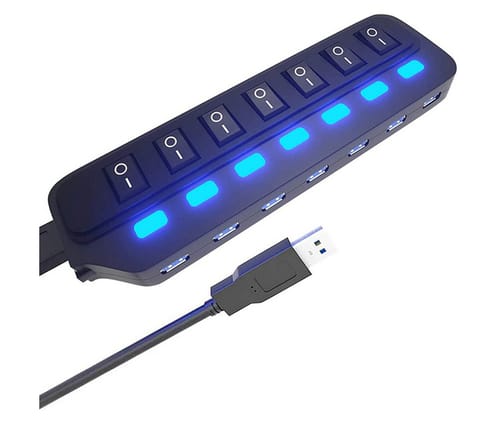 Likorlove 7 Port USB Data Hub 3.0 Splitter