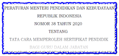 Permendikbud No 38 Tahun 2020