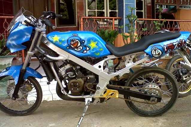 Modifikasi Motor Ninja R Super Kips Doraemon