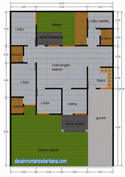 Gambar Desain Rumah Cantik Luas bangunan 120 M2  Blog 