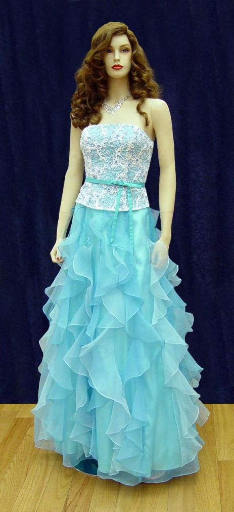 latest barbie fashion baby  blue  prom  dresses 