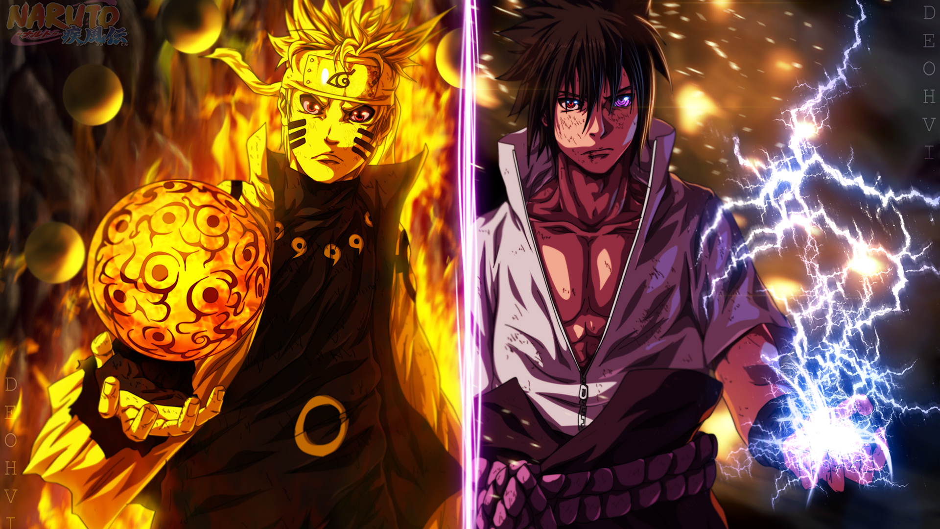 Naruto vs Sasuke Wallpaper 1920X1080