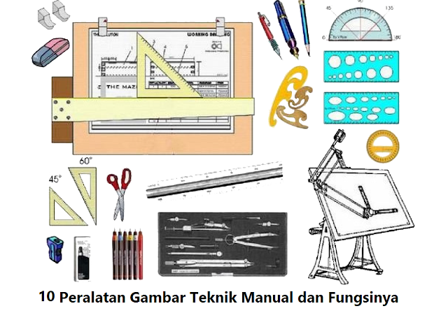 10 Peralatan Gambar Teknik Manual dan Fungsinya