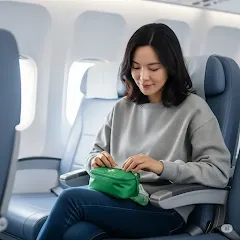 여행 중 기내 상비약 준비 모습