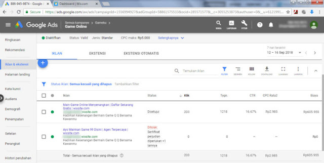 Jasa Google Adwords Situs Judi Online - Areaiklan