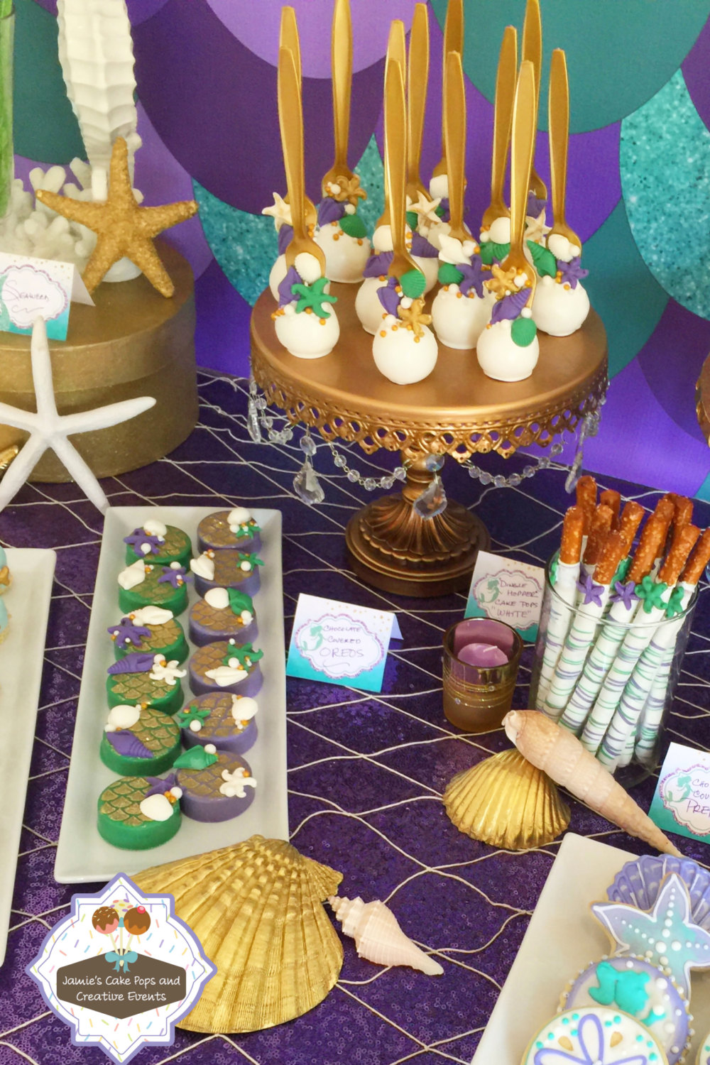 Diy Birthday Blog The Little Mermaid Under The Sea Birthday Party Chocolate Covered Oreo Cookies