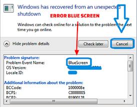Cara Mengatasi Laptop/PC Komputer Blue Screen Windows XP 7,8,9,10