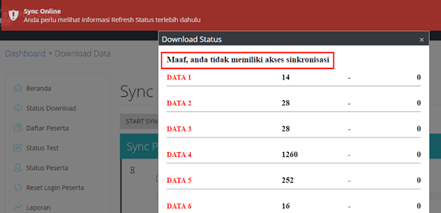 Error Download Status Sync UNBK/ANBK