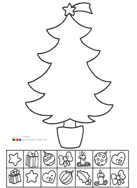 Árbol de navidad para imprimir y colorear