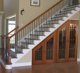 under stairs wine cabinet, custom