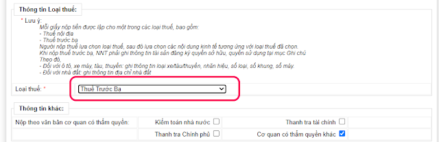 Nộp lệ phí trước bạ trên thuedientu.gdt.gov.vn