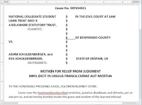 Adam Schuldenberger etc. - Plea to Judge Solomon Blarney Stone (LoL)